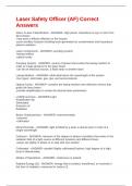 Laser Safety Officer &lpar;AF&rpar; Correct Answers