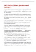 LFTI &lpar;Safety Officer&rpar; Questions and Answers