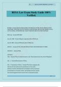 RESA Law Exam Study Guide 100&percnt; Verified&period;