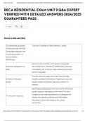 RECA RESIDENTIAL EXAM UNIT  9  Q&A EXPERT VERIFIED WITH DETAILED ANSWERS 2024&sol;2025 GUARANTEED PASS