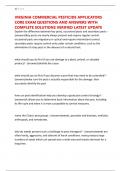 VIRGINIA COMMERCIAL PESTICIDE APPLICATORS CORE EXAM QUESTIONS AND ANSWERS WITH COMPLETE SOLUTIONS VERIFIED LATEST UPDATE