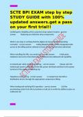 SCTE BPI EXAM step by step  STUDY GUIDE with 100&percnt; updated answers&period;get a pass on your first trial&excl;&excl;
