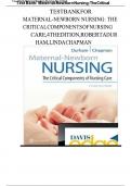 Test Bank For Maternal Newborn Nursing&semi; The Critical Components Of Nursing Care 4th Edition By Roberta Durham and Linda Chapman