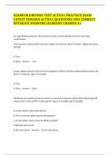 USAREUR DRIVERS TEST ACTUAL PRACTICE EXAM LATEST VERSION ACTUAL QUESTIONS AND CORRECT DETAILED ANSWERS &vert;ALREADY GRADED A&plus;