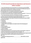 M-100 Actual Exam Review Questions and Answers  100&percnt; Verified