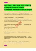 BPI Test REVIEW 2025&sol;2026  questions with 100&percnt; updated answers&period;get it right 