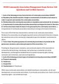 M100 Community Association Management Exam Review 160  Questions and Verified Answers