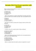 Nevada CNA Final Exam question with answers