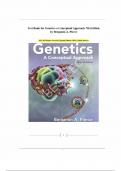  TEST BANK FOR GENETICS&semi; A CONCEPTUAL APPROACH&comma; 7TH EDITION PIERCE 2025 CHAPTER 1-26 &vert; ISBN 9781319216801 COMPLETE SOLUTION GUIDE A&plus; LATEST