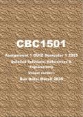CBC1501 Assignment 1 &lpar;ANSWERS&rpar; Semester 1 2025 - DISTINCTION GUARANTEED&period;