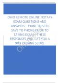Ohio Remote Online Notarization Notary Exam