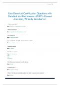 Esco Electrical Certification Questions with  Detailed Verified Answers &lpar;100&percnt; Correct  Answers&rpar; &sol;Already Graded A&plus;
