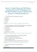 Exam 1-3 Adult Gero and FNP ReviewDunphy&comma; Brown &lpar;2013&rpar; Questions with  Detailed Verified Answers &lpar;100&percnt; Correct  Answers&rpar; &sol;Already Graded A&plus;
