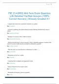 FSE 214&period;0902 Mid-Term Exam Questions  with Detailed Verified Answers &lpar;100&percnt;  Correct Answers&rpar; &sol;Already Graded A&plus;