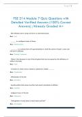 FSE 214 Module 7 Quiz Questions with  Detailed Verified Answers &lpar;100&percnt; Correct  Answers&rpar; &sol;Already Graded A&plus;