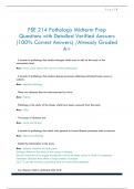 FSE 214 Pathology Midterm Prep Questions with Detailed Verified Answers  &lpar;100&percnt; Correct Answers&rpar; &sol;Already Graded  A&plus;