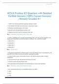 HCS-D Practice &num;2 Questions with Detailed  Verified Answers &lpar;100&percnt; Correct Answers&rpar;  &sol;Already Graded A&plus;