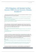 HCS-D Questions with Detailed Verified  Answers &lpar;100&percnt; Correct Answers&rpar; &sol;Already  Graded A&plus;