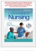 TESTBANK FOR FUNDAMENTALS OF NURSING THE ART  AND SCIENCE OF PERSON-CENTERED CARE 10TH EDITION  BY CAROL R TAYLOR&semi; PAMELA LYNN&semi; JENNIFER  BARTLETT FULL TESTBANK CHAPTER 1-47&vert;&vert; LATEST AND  COMPLETE UPDATE 2025 GRADED A&plus;  