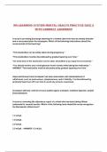 RN LEARNING SYSTEM MENTAL HEALTH PRACTICE QUIZ 2 WITH CORRECT ANSWERS&excl;&excl;