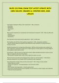 NUFD 153 FINAL EXAM TEST LATEST UPDATE WITH 100&percnt; SOLVED -GRADED A&plus; VERIFIED 2025&semi; 2026