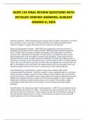 NUFD 153 FINAL REVIEW QUESTIONS WITH DETAILED VERIFIED ANSWERS&semi; ALREADY GRADED