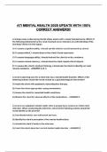 ATI MENTAL HEALTH 2025 UPDATE WITH 100&percnt; CORRECT ANSWERS&excl;&excl;