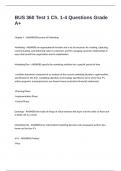BUS 360 Test 1 Ch&period; 1-4 Questions Grade A&plus;
