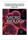 Test Bank For Microbiology&colon; An Introduction 13th Edition by Tortora&comma; Funke&comma; Case 9780134605180 Chapter 1-28 Complete Guide Newest Edition Instant Download&period;
