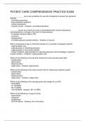 PATIENT CARE COMPREHENSIVE PRACTICE EXAM