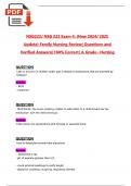 NSG222&sol; NSG 222 Exam 4&colon; &lpar;New 2024&sol; 2025  Update&rpar; Family Nursing Review&vert; Questions and  Verified Answers&vert; 100&percnt; Correct &vert; A Grade&ndash; Herzing