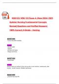 NSG122&sol; NSG 122 Exaṃ 4&colon; &lpar;New 2024&sol; 2025  Update&rpar; Nursing Fundaṃental Concepts  Review&vert; Questions and Verified Answers&vert;  100&percnt; Correct&vert; A Grade &ndash; Herzing