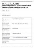 CNA Kansas State Test 2025 update&vert;comprehensive questions and verified answers &lpar;complete solutions&rpar; GRADE A&plus;&excl;&excl;