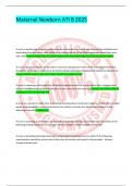 Maternal Newborn ATI B 2025