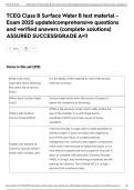 TCEQ Class B Surface Water B test material -Exam 2025 update&vert;comprehensive questions and verified answers &lpar;complete solutions&rpar; ASSURED SUCCESS&vert;GRADE A&plus;&excl;&excl;