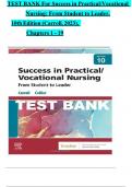 TEST BANK For Success in Practical&sol;Vocational  Nursing&colon; From Student to Leader&comma; 10th Edition &lpar;Carroll&comma; 2023&rpar;&comma;  Chapters 1 - 19