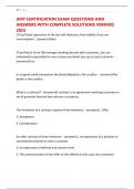AFIP CERTIFICATION EXAM QUESTIONS AND ANSWERS WITH COMPLETE SOLUTIONS VERIFIED 2025