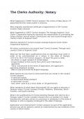The Clerks Authority&colon; Notary exam with 100&percnt; correct answers 2025
