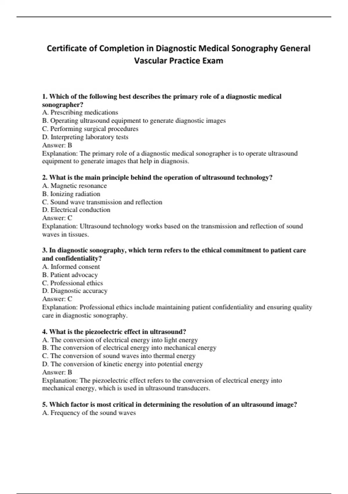 Certificate of Completion in Diagnostic Medical Sonography General ...