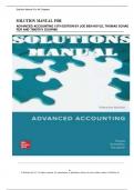 SOLUTIONS MANUAL for Advanced Accounting&comma; 15th Edition by Joe Ben Hoyle&comma; Schaefer and Doupnik &vert; Complete 19 Chapters