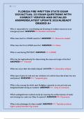 FLORIDA FIRE WRITTEN STATE EXAM 2025&sol;ACTUAL 223 EXAM QUESTIONS WITH CORRECT VERIFIED AND DETAILED ANSWERS&sol;LATEST UPDATE 2025&sol;ALREADY GRADED A&plus;