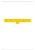 Bates&rsquo; Guide to Physical Examination and History Taking 13th Edition Bickley Test Bank&period;