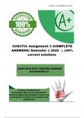  CUS3701 Assignment 3 &lpar;COMPLETE ANSWERS&rpar; Semester 1 2025 - &semi; 100&percnt; correct solutions and explanations&period; 