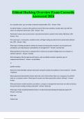Ethical Hacking Overview Exam Correctly Answered 2024&sol;2025