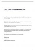 2044 State License Exam Cards with Questions and Correct Answers