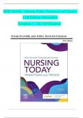 TEST BANK - Nursing Today&colon; Transition and Trends&comma;  11th Edition &lpar;Zerwekh&rpar;  Chapters 1 - 26 &vert; All Chapters