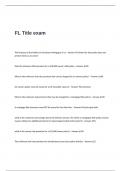 FL Title Exam Questions and Answers 100&percnt; Correct