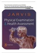 Physical Examination and Health Assessment 8th Edition by Carolyn Jarvis PhD APN CNP &lbrace;2019&rcub; &vert;&vert; COMPLETE GUIDE TEST BANK                          