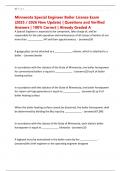 Minnesota Special Engineer Boiler License Exam &lpar;2025 &sol; 2026 New Update&rpar; &vert; Questions and Verified Answers &vert; 100&percnt; Correct &vert; Already Graded A