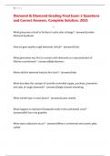 Diamond & Diamond Grading Final Exam 2 Questions and Correct Answers&period; Complete Solution&period; 2025